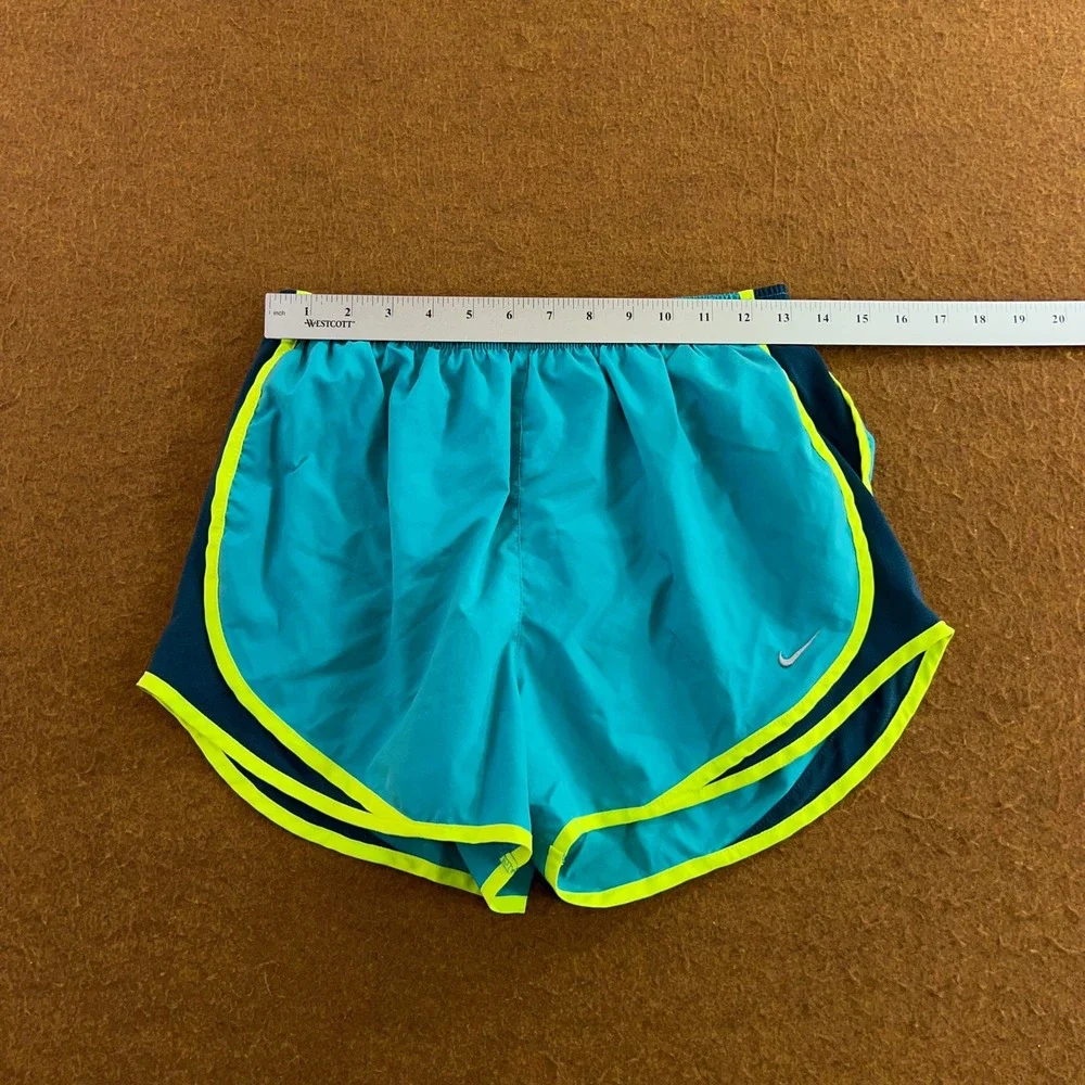 Nike Womens Medium Teal Blue Dri-FIT Tempo Track Running Shorts